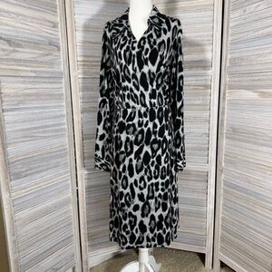 Lane Bryant Animal Print Faux Wrap Dress | Size 18/20 | Long Sleeve